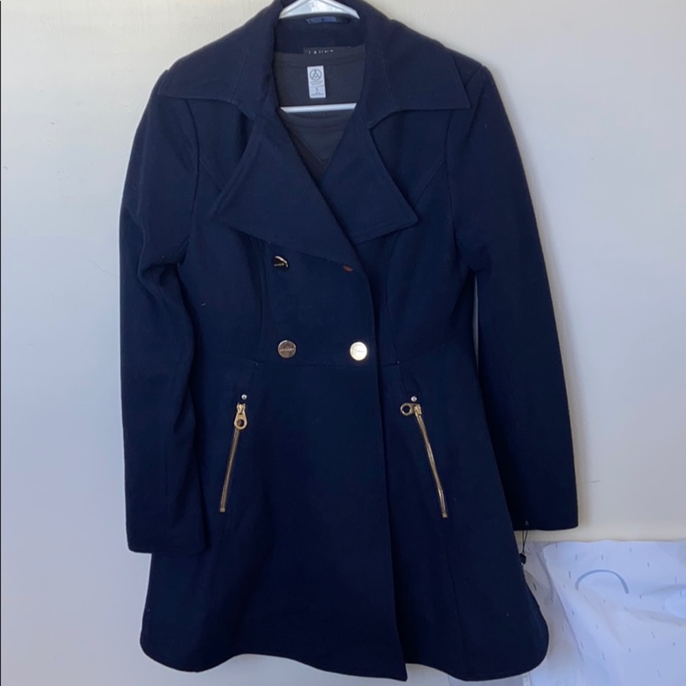 Blue fabric coat